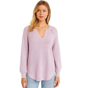 American Eagle Big Hug Notch Neck Waffle Oversized Sweater XS Fall Winter